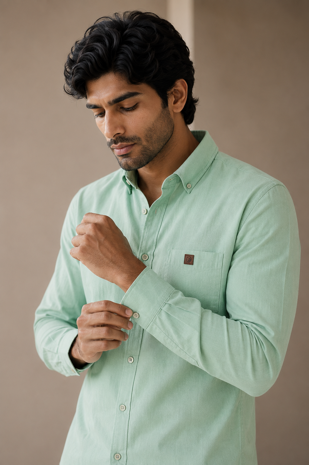 THE WOLF CABIN Semi formal shirts - Mint Green