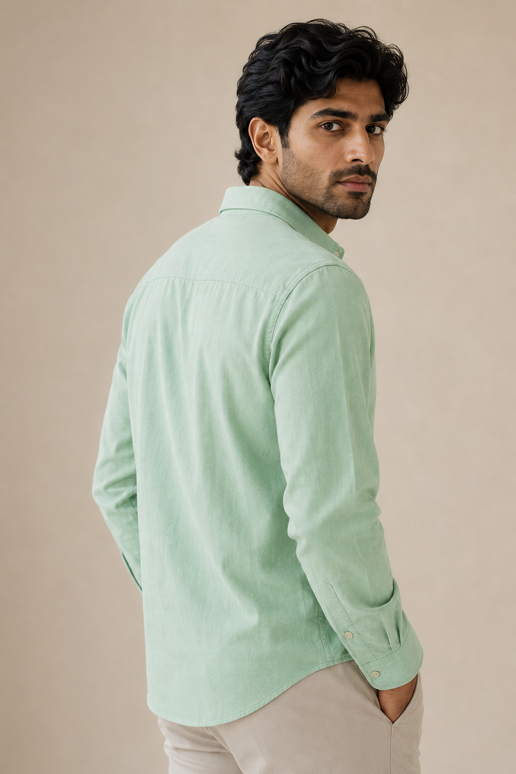 THE WOLF CABIN Semi formal shirts - Mint Green