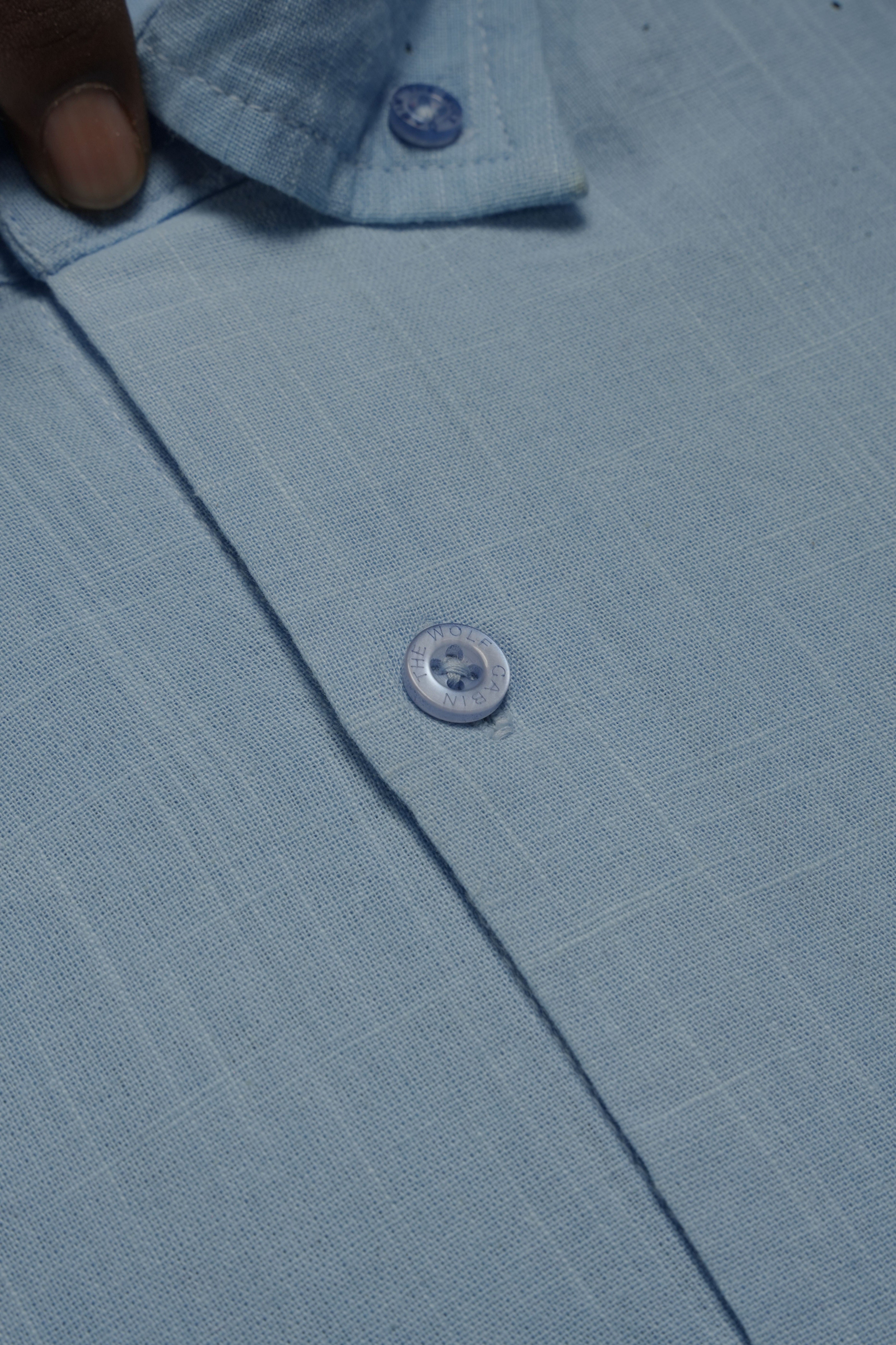 THE WOLF CABIN Semi formal shirts - Sky Blue