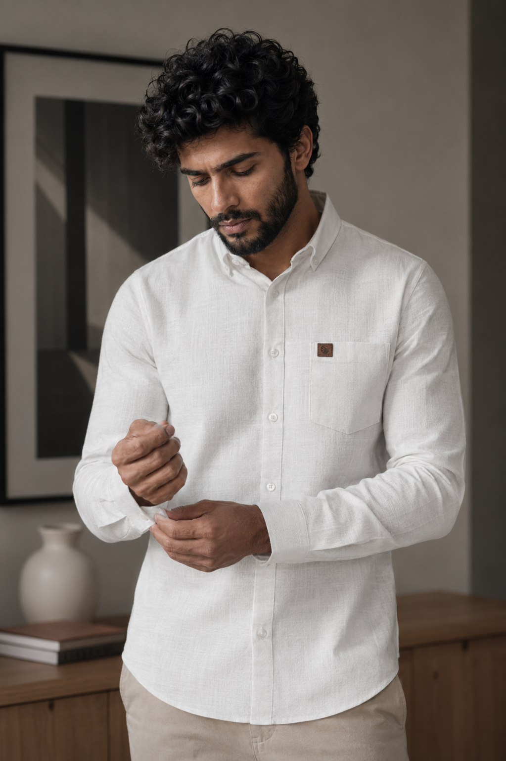 THE WOLF CABIN Semi formal shirts - white