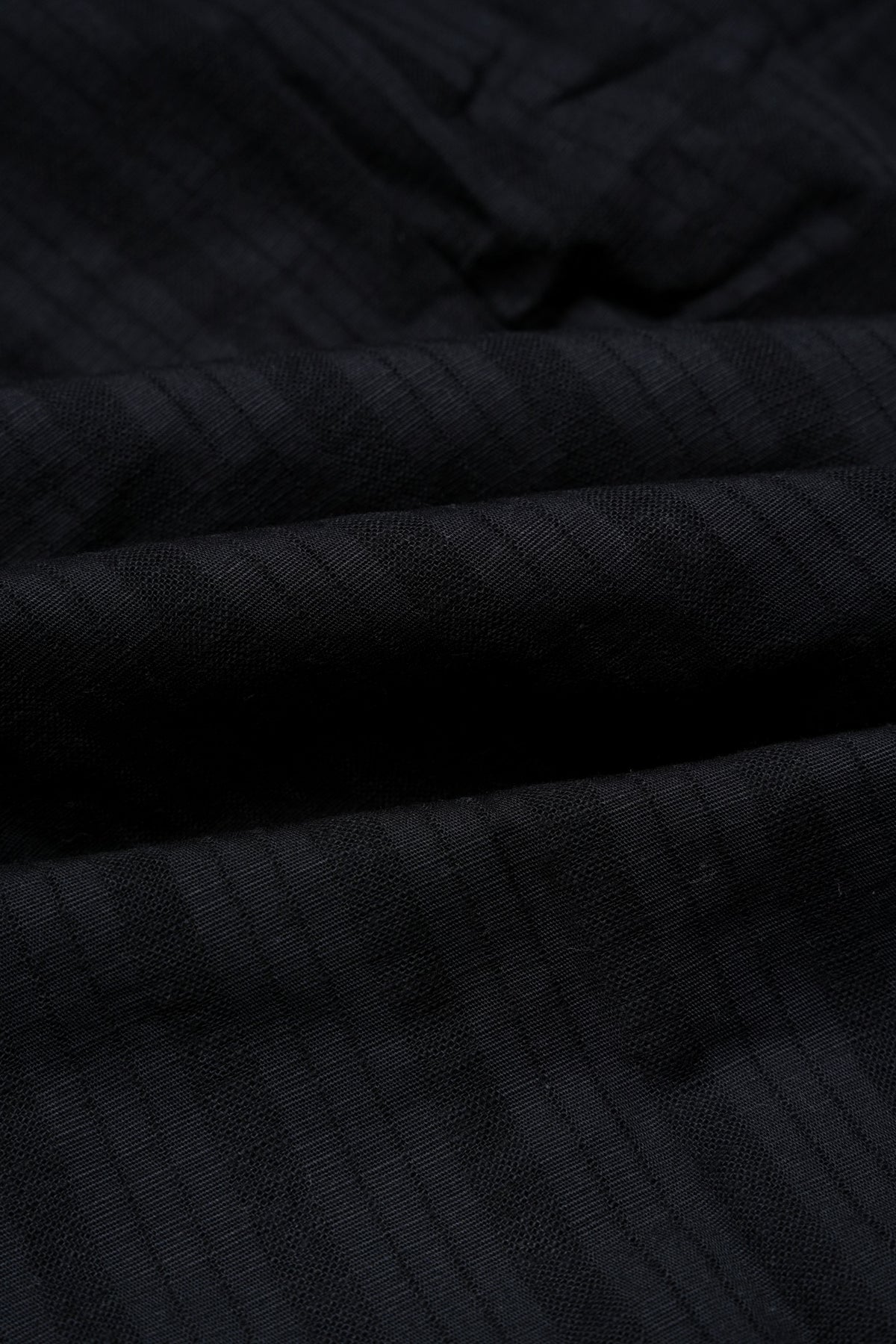 Premium Dobby Stripe Linen Cotton Shirt – Black