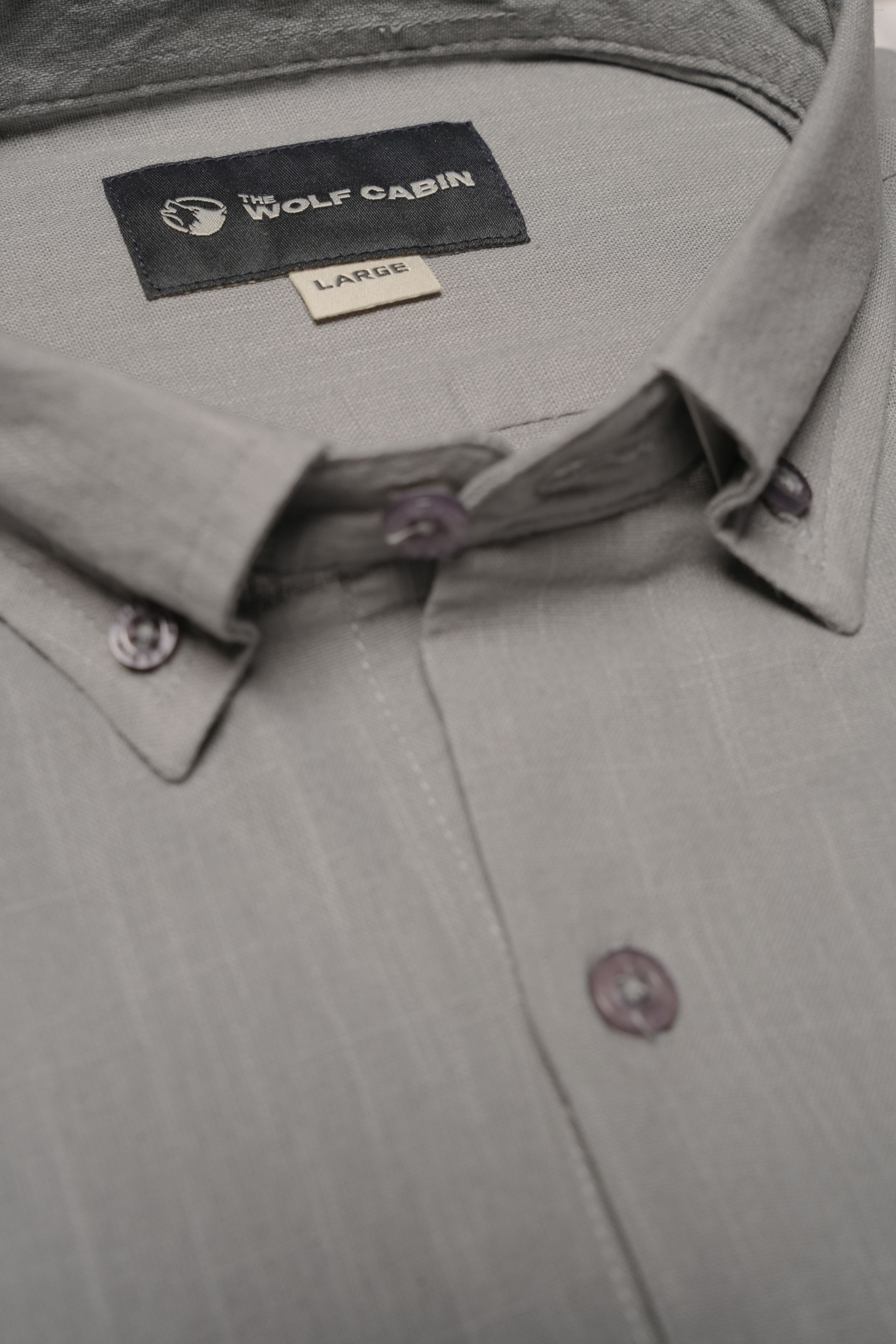 THE WOLF CABIN Semi formal shirts - Sage Grey