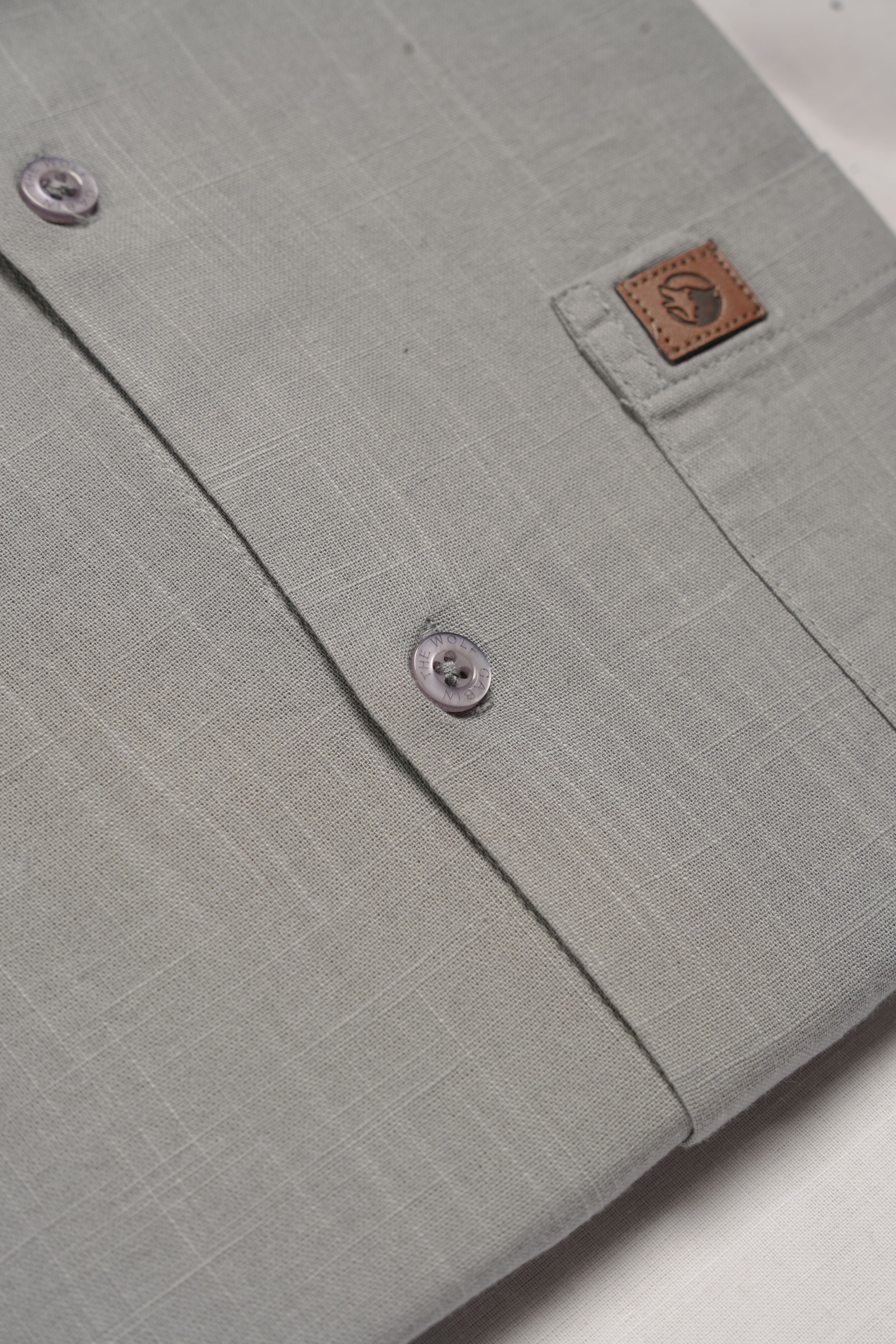 THE WOLF CABIN Semi formal shirts - Sage Grey