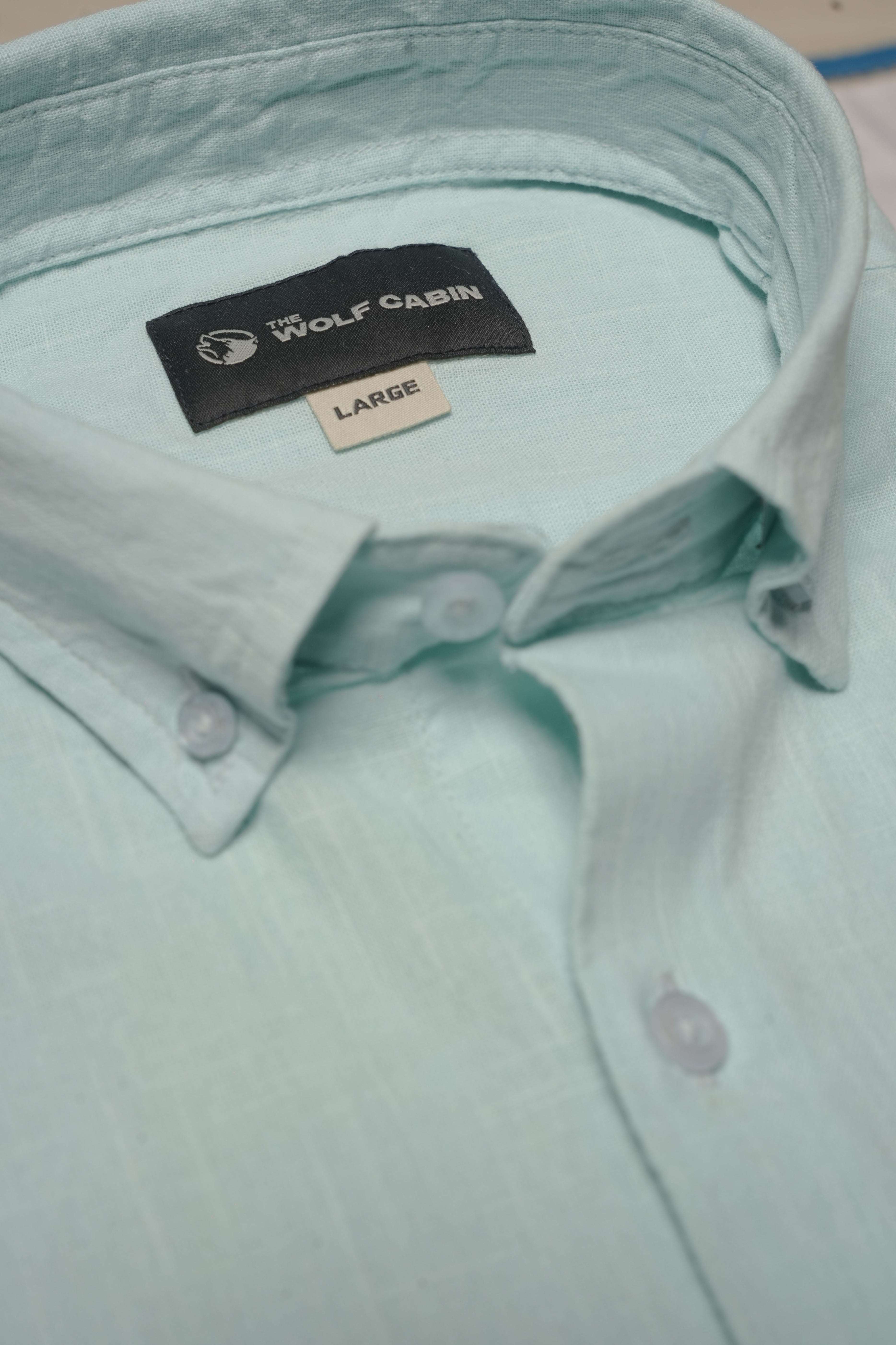 THE WOLF CABIN Semi formal shirts - Ice Mint
