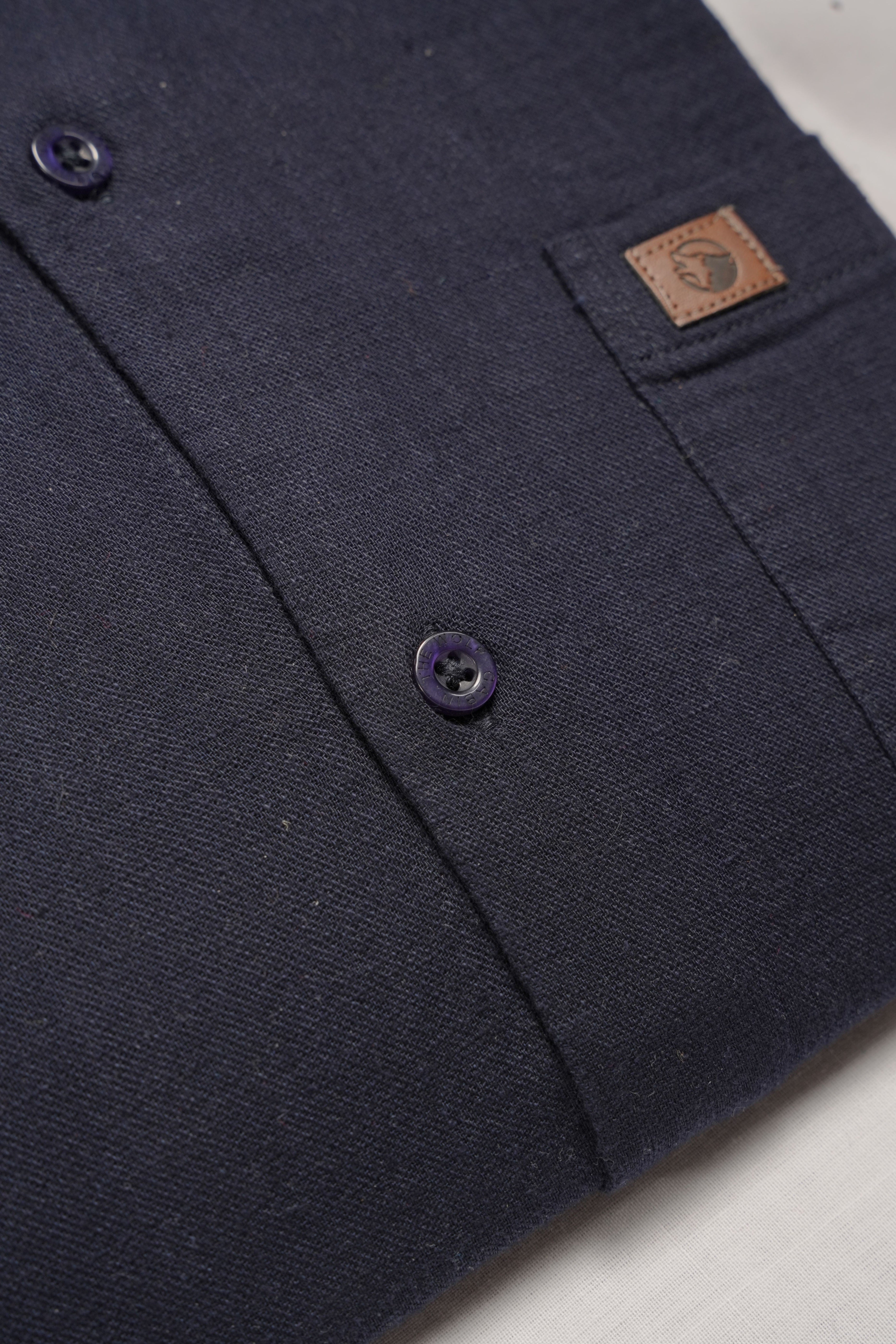 THE WOLF CABIN Semi formal shirts - Midnight Navy