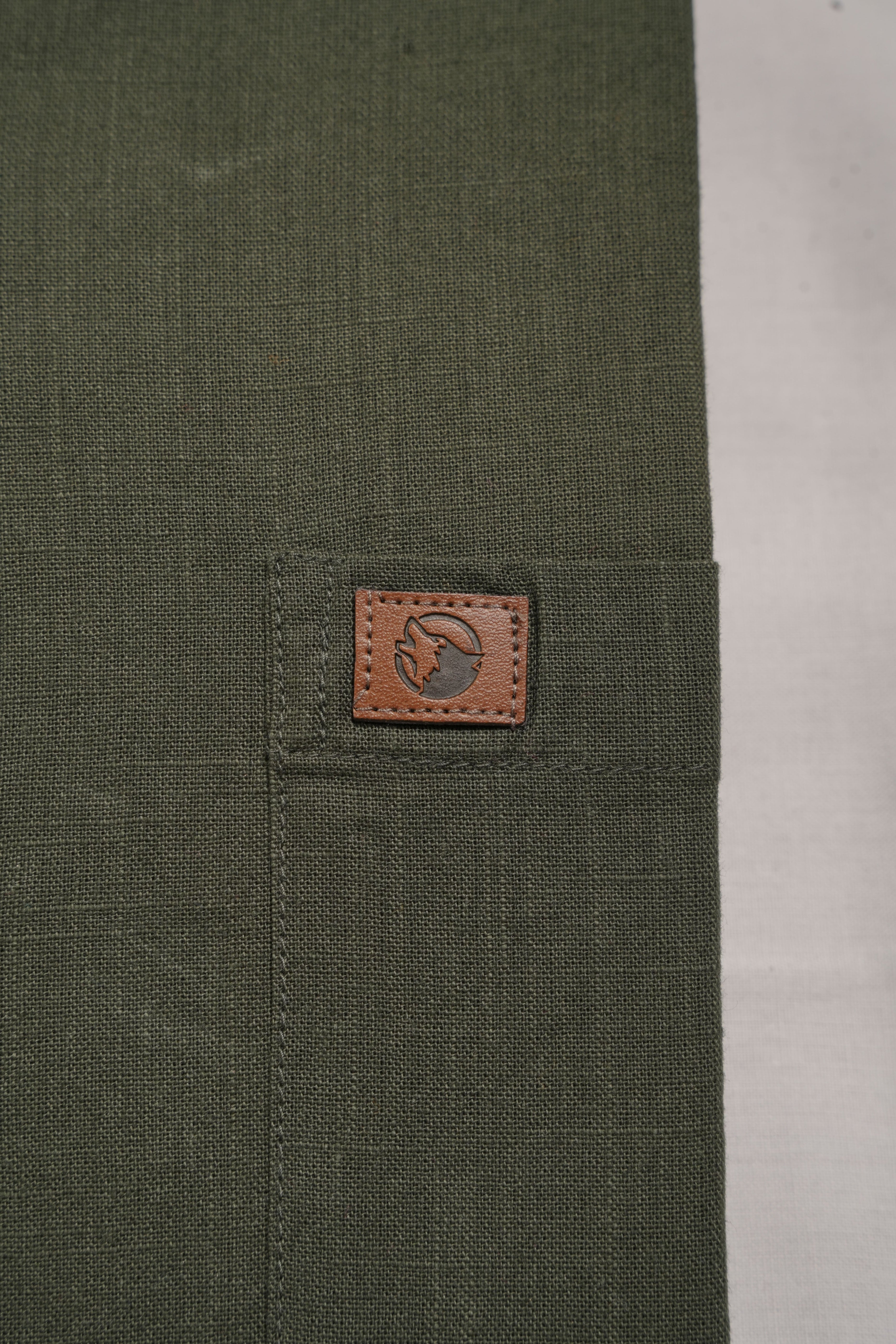 THE WOLF CABIN Semi formal shirts - Dark Olive Green
