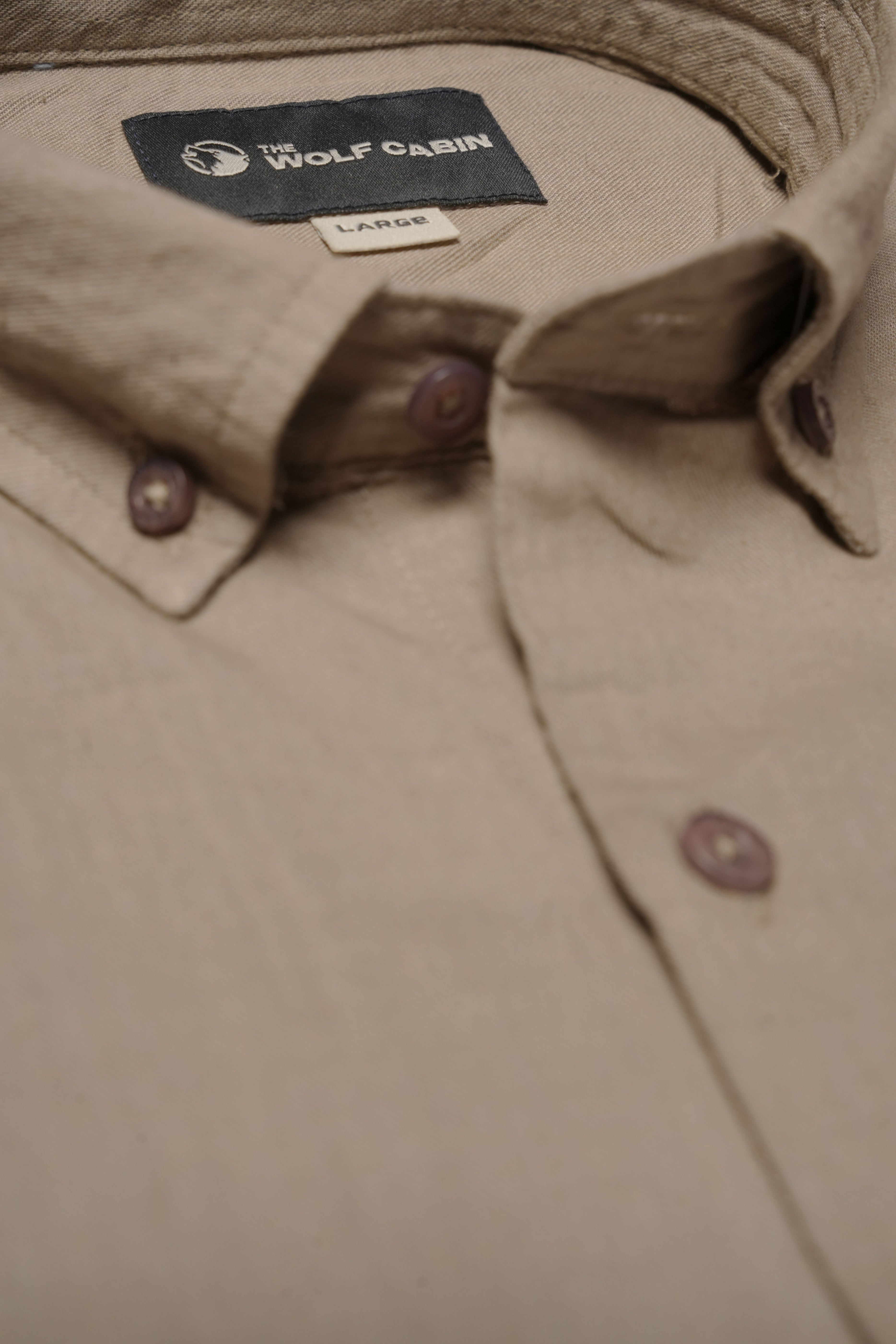 THE WOLF CABIN Semi formal shirts - Stone Beige