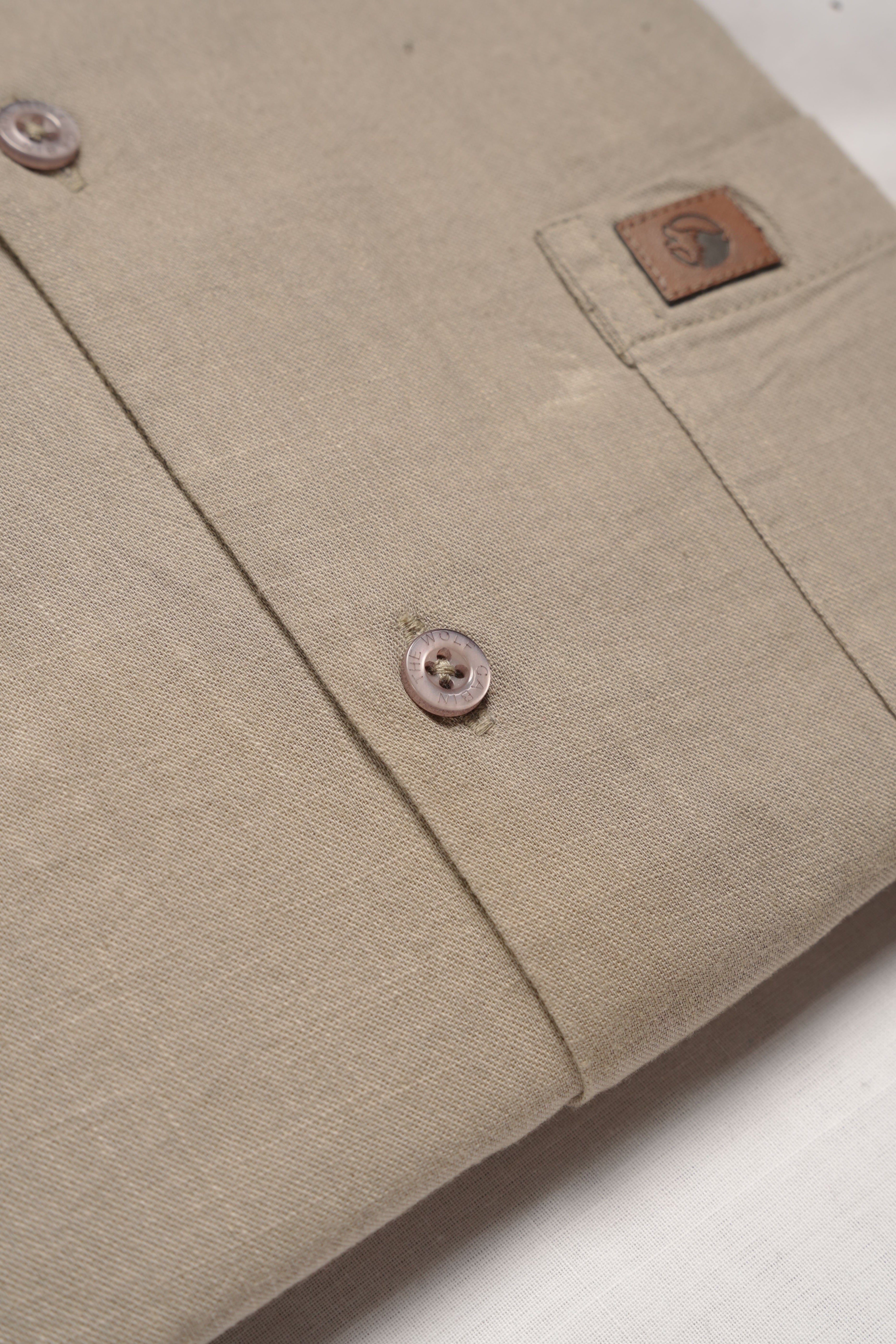 THE WOLF CABIN Semi formal shirts - Stone Beige