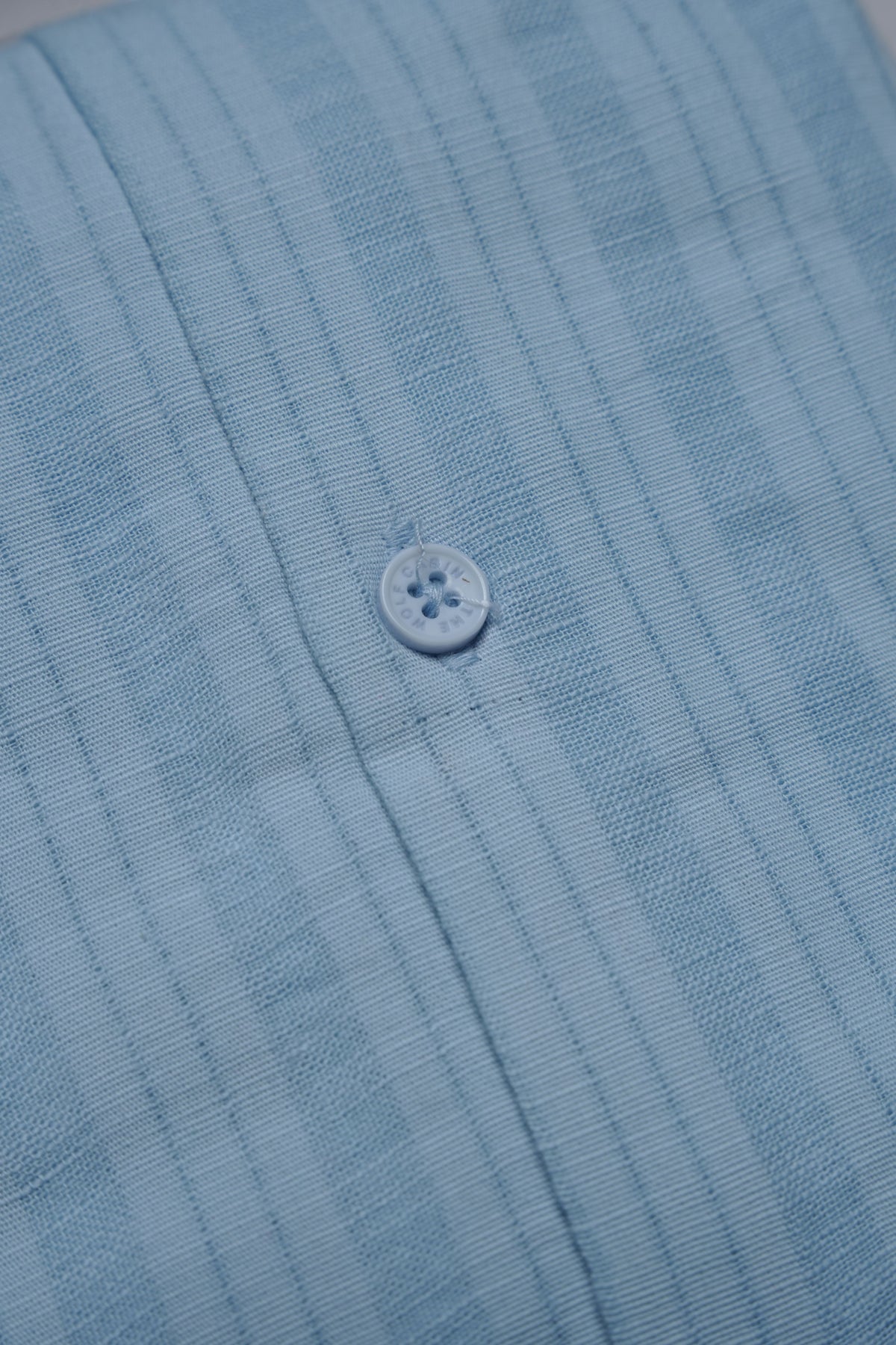 Premium Dobby Stripe Linen Cotton Shirt – Sky Blue