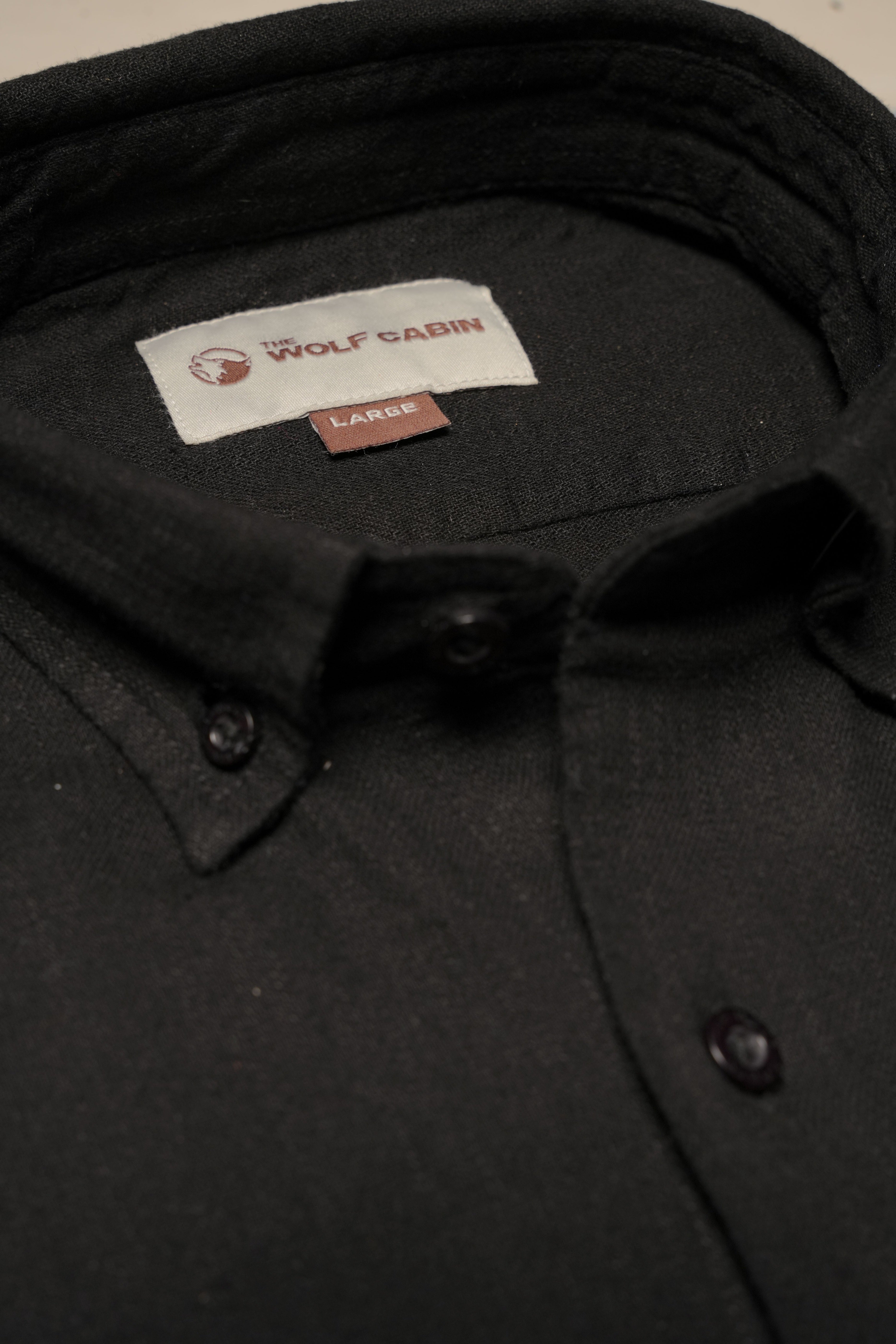 THE WOLF CABIN Semi formal shirts - Washed Black