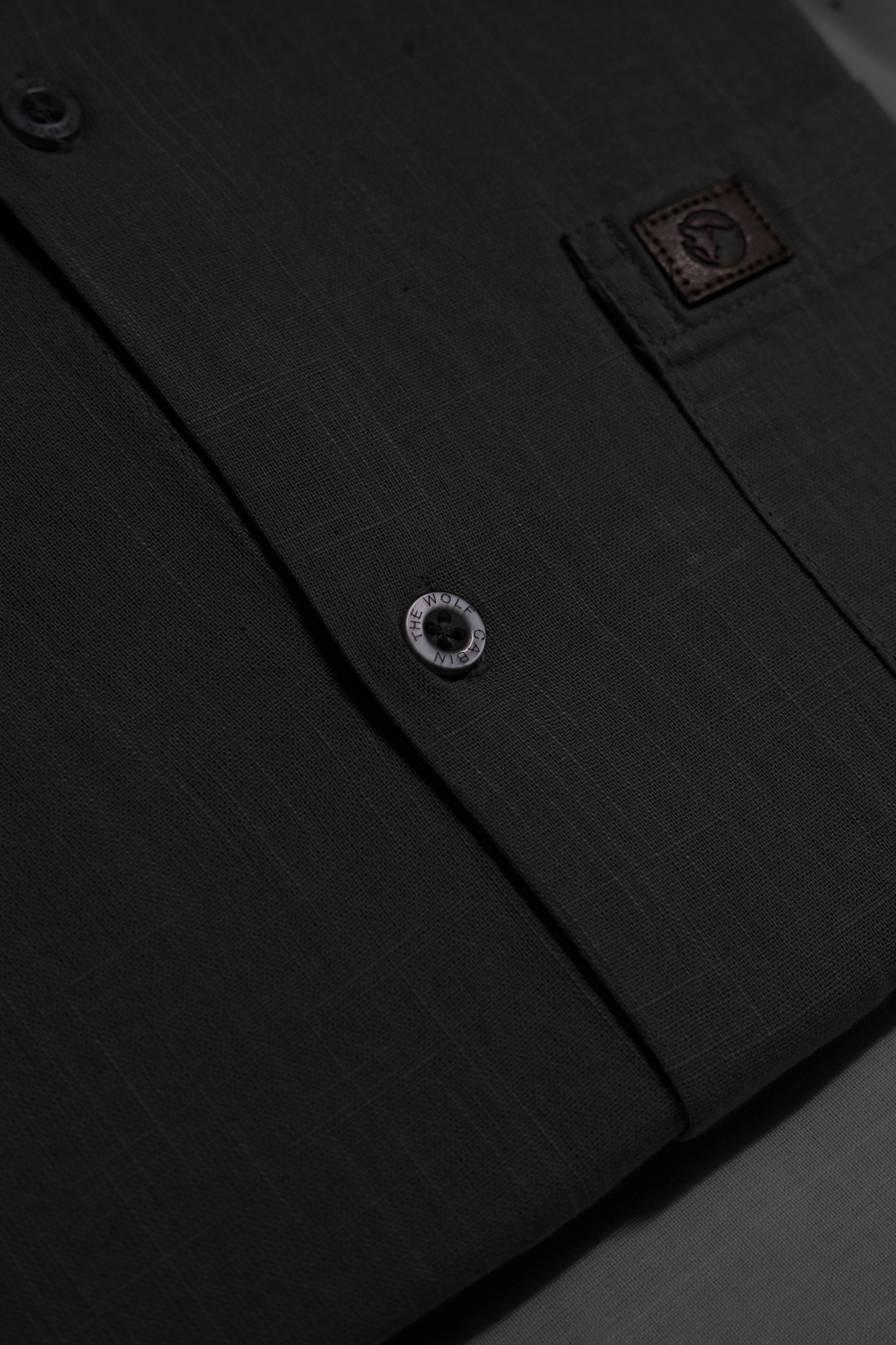 THE WOLF CABIN Semi formal shirts - Washed Black