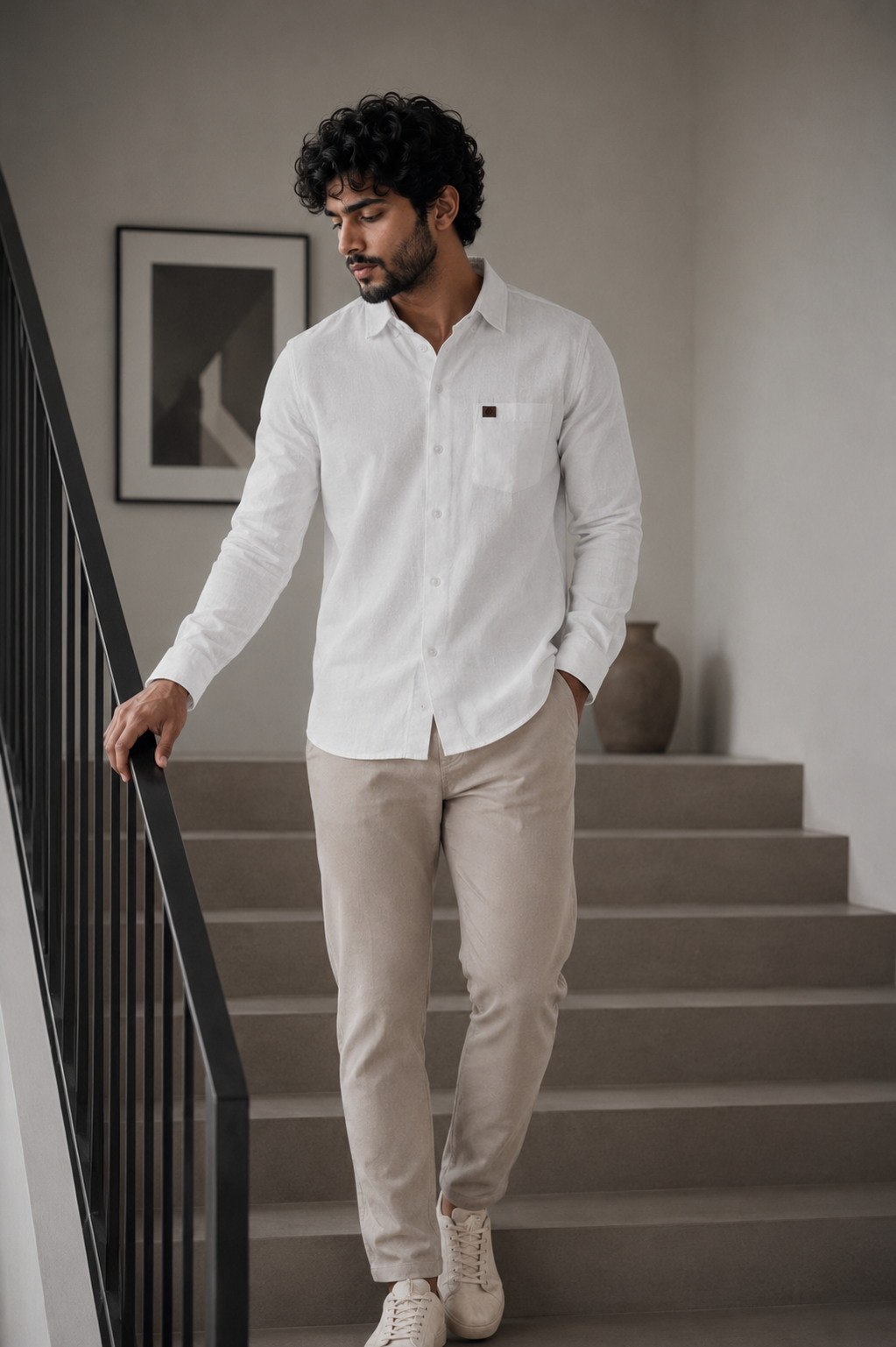 THE WOLF CABIN Semi formal shirts - white