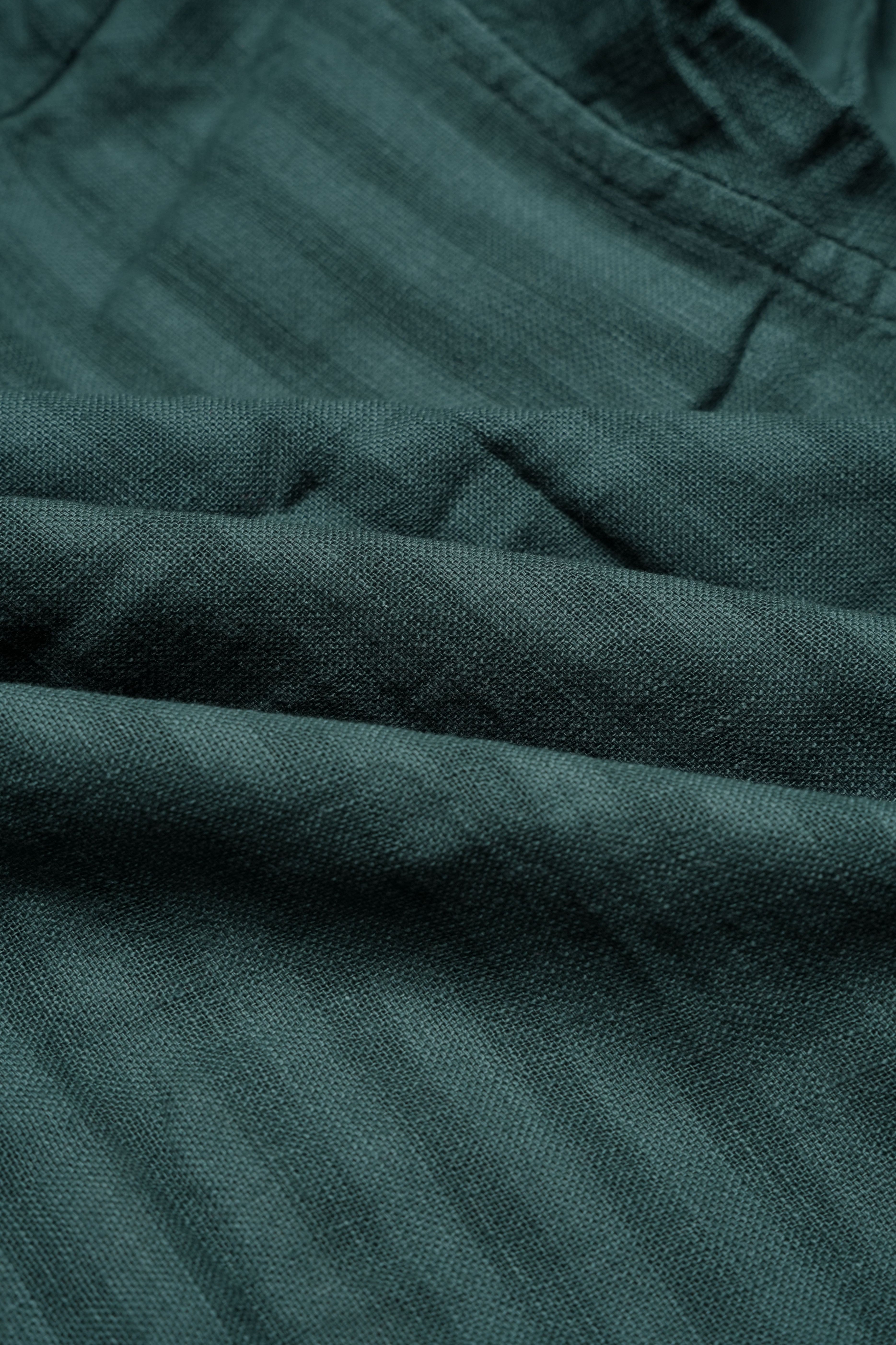 Premium Dobby Stripe Linen Cotton Shirt – Green