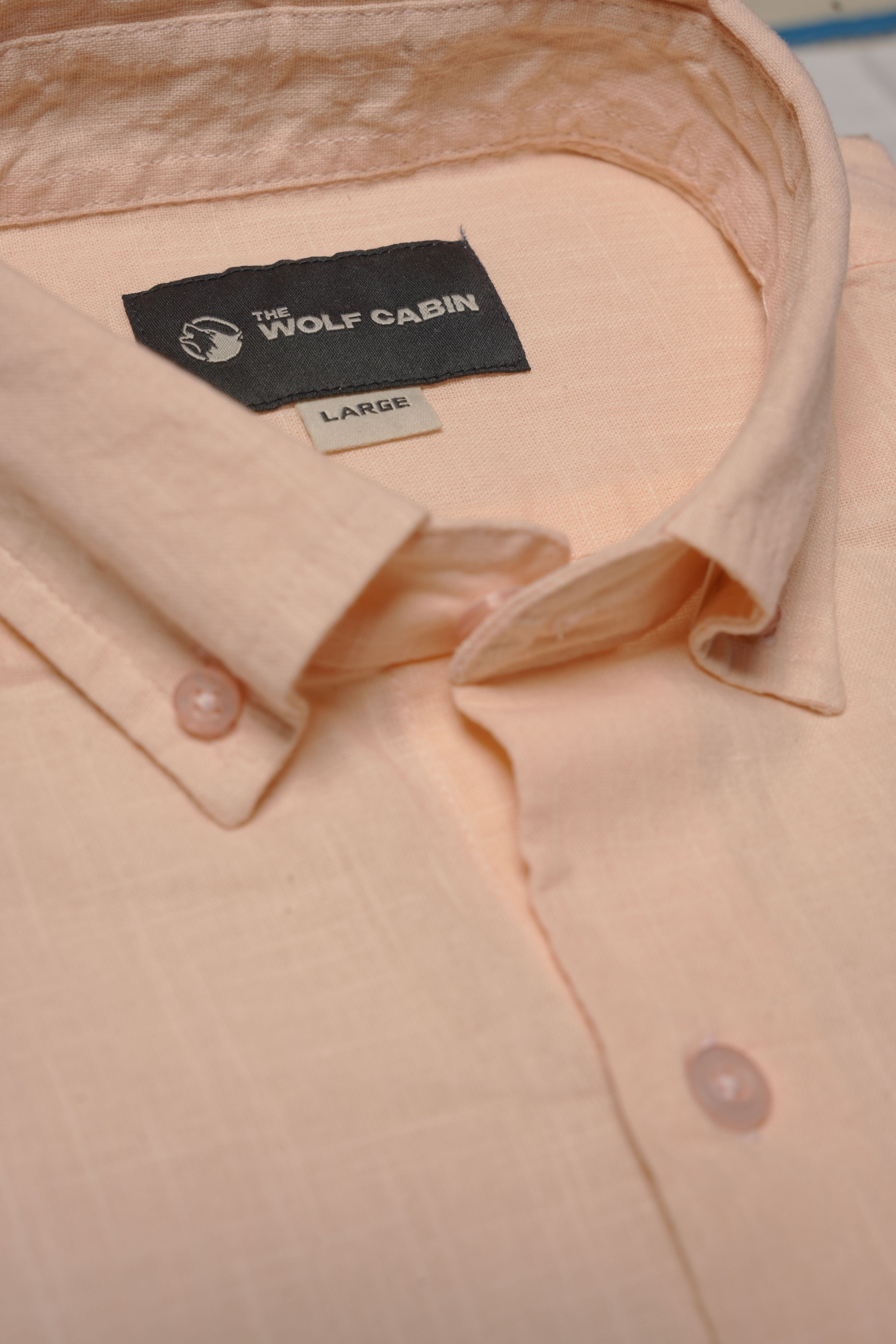 THE WOLF CABIN Semi formal shirts - Light Peach