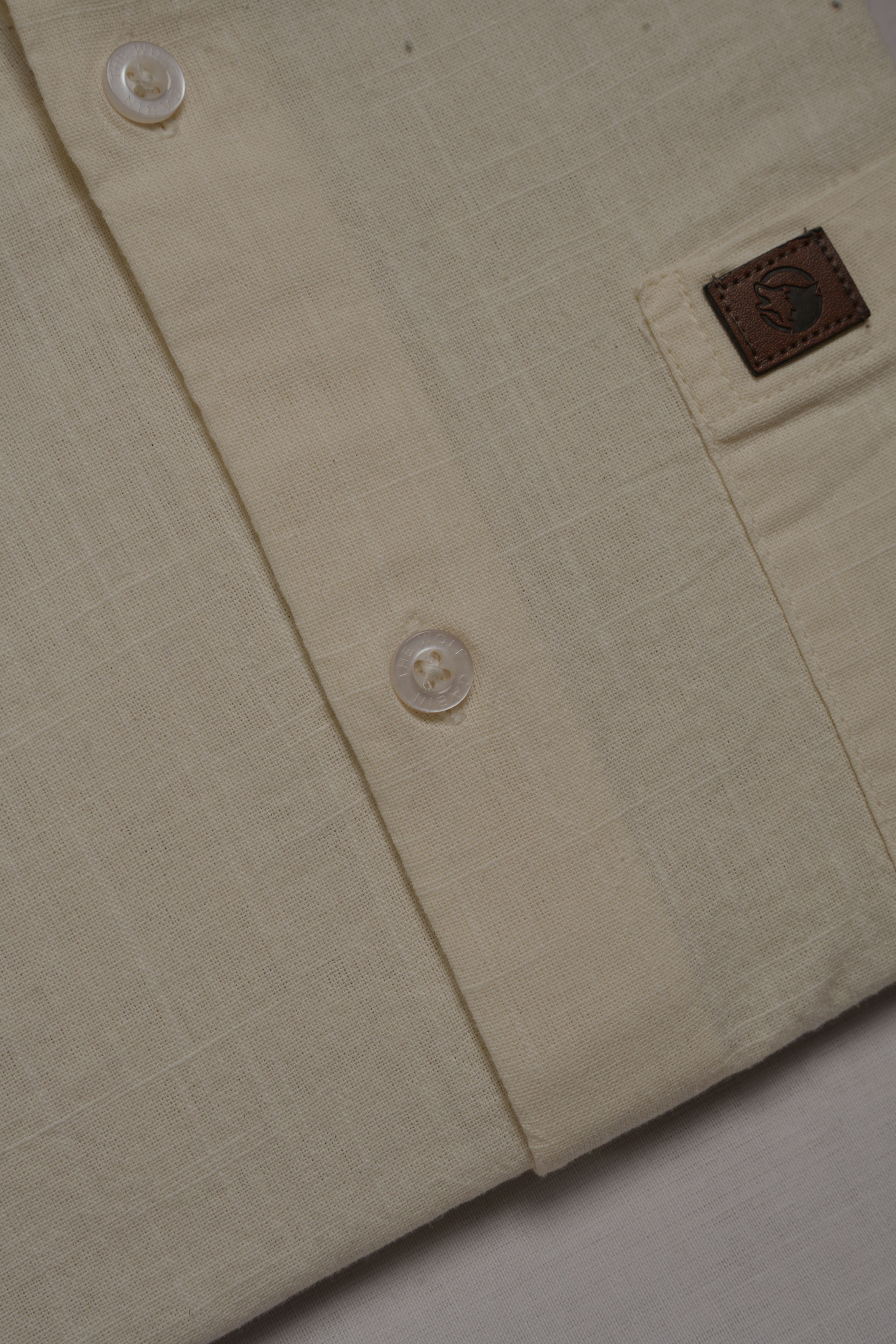 THE WOLF CABIN Semi formal shirts - Warm Ivory